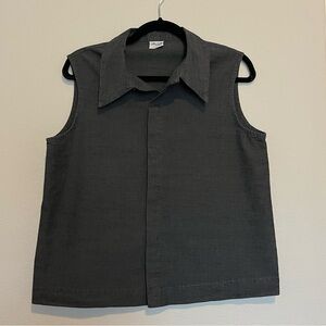 CP SHADES Sausalito Cotton Silk Blend Button Down Top Size M Coastal Vintage